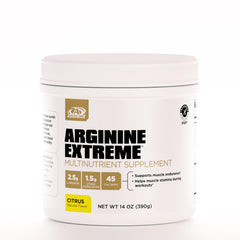 AdvoCare Arginine Extreme powder tub front for pre-workout support.