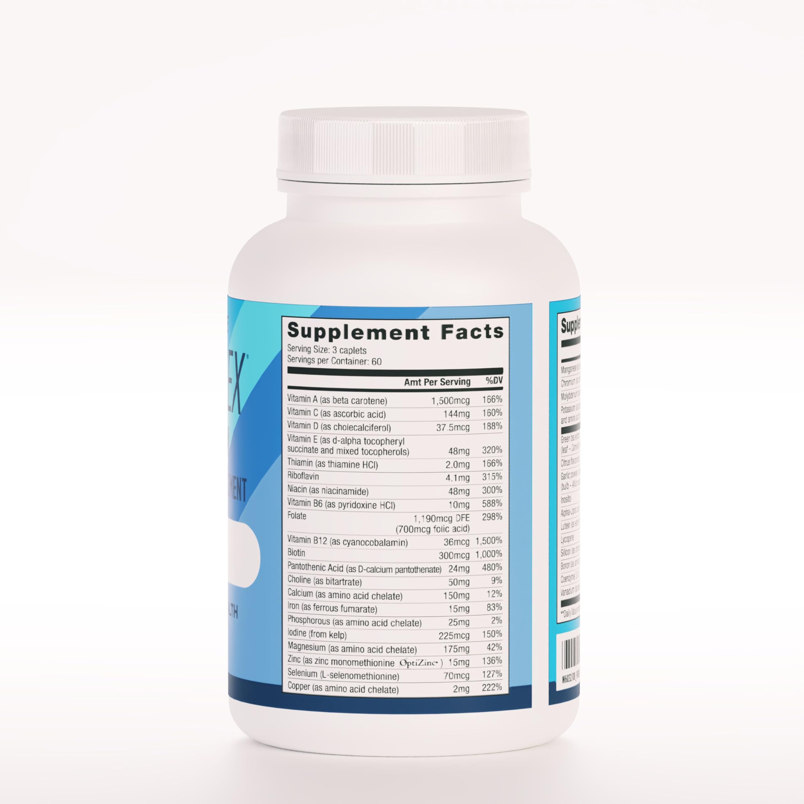AdvoCare CorePlex with Iron caplets closeup highlighting iron and vitamins