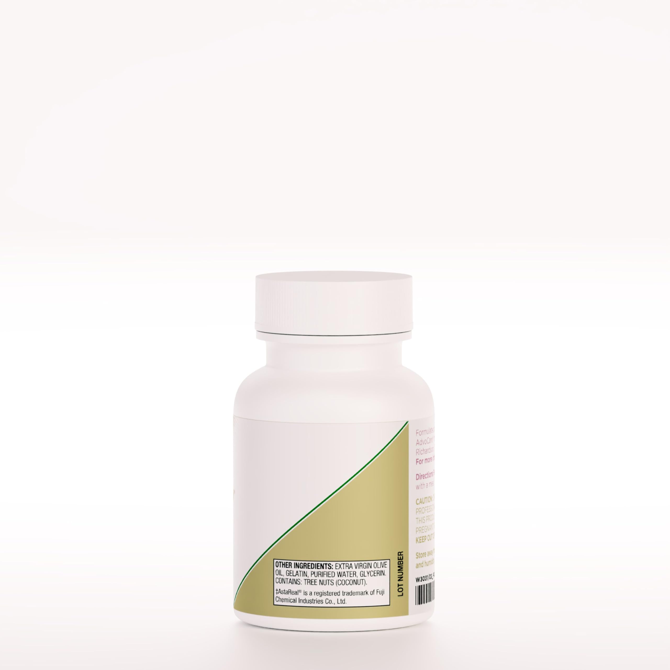 AdvoCare Glow Skin ingredients panel highlights tocotrienols and carotenoids for skin support