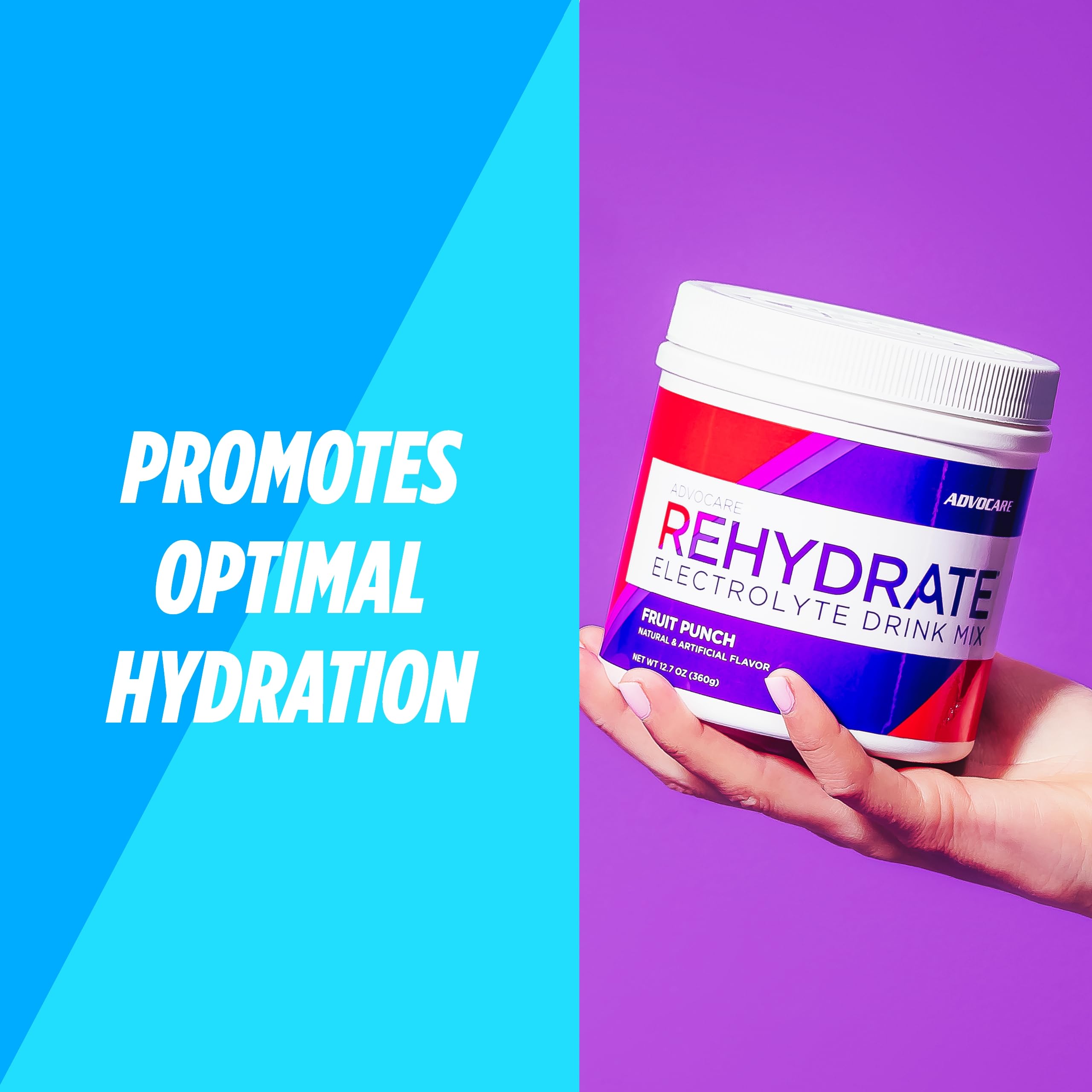 AdvoCare Rehydrate on-the-go bottle ready for workouts and travel.