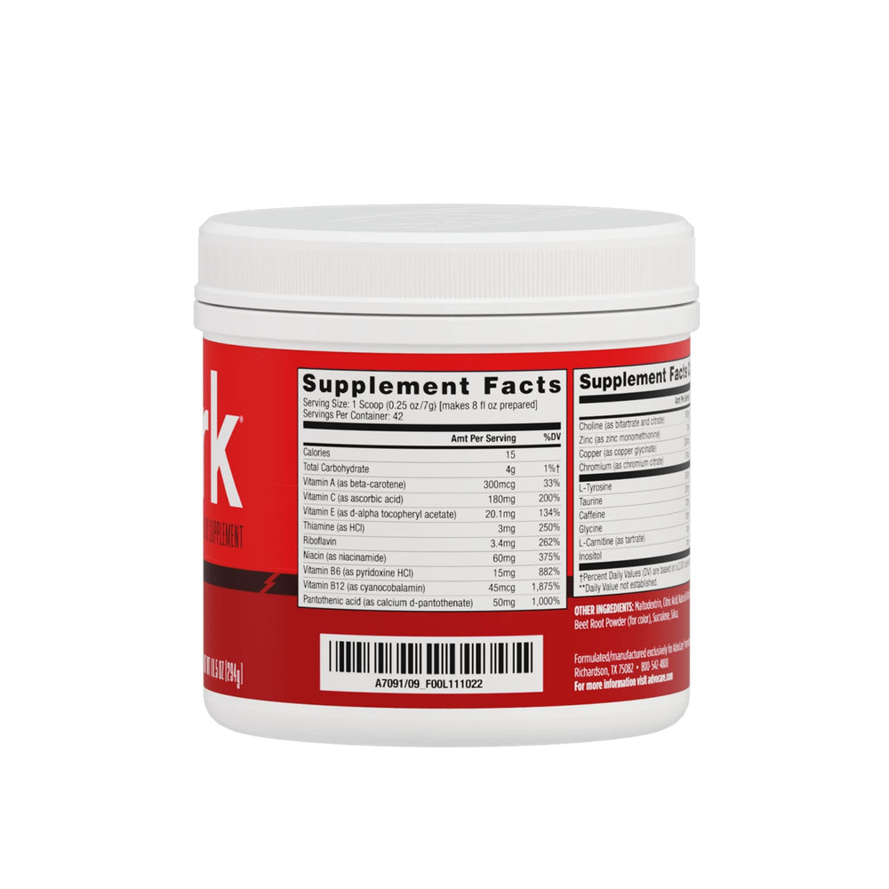 AdvoCare Spark Cherry dissolving in water reveals crisp, refreshing flavor