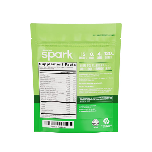 AdvoCare Spark energy mix powder ready to dissolve for focus.