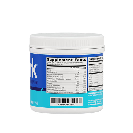 Scoop of AdvoCare Spark powder ready to mix for focused energy.