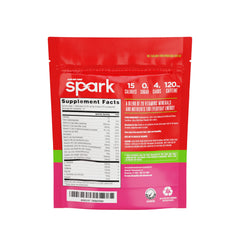 AdvoCare Spark stick pack back view showing vitamin C and sugar-free formula