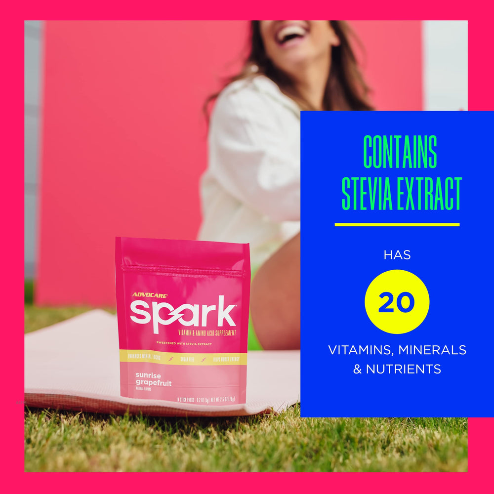 AdvoCare Spark vitamin C label close-up highlighting immune support