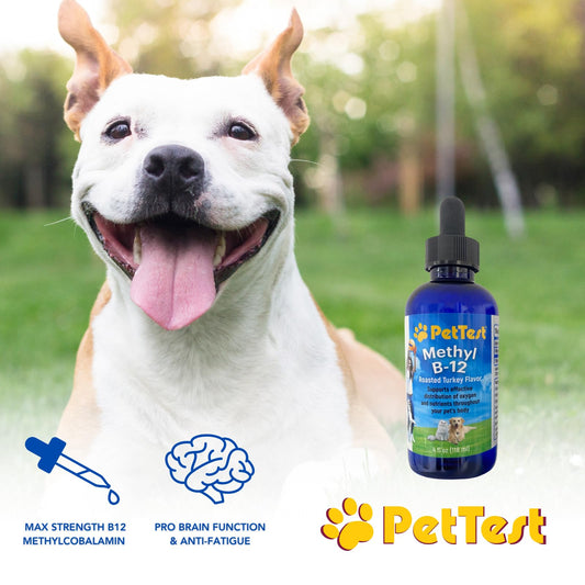 Advocate PetTest Methyl B12 drops roasted turkey flavor appeals to pets.