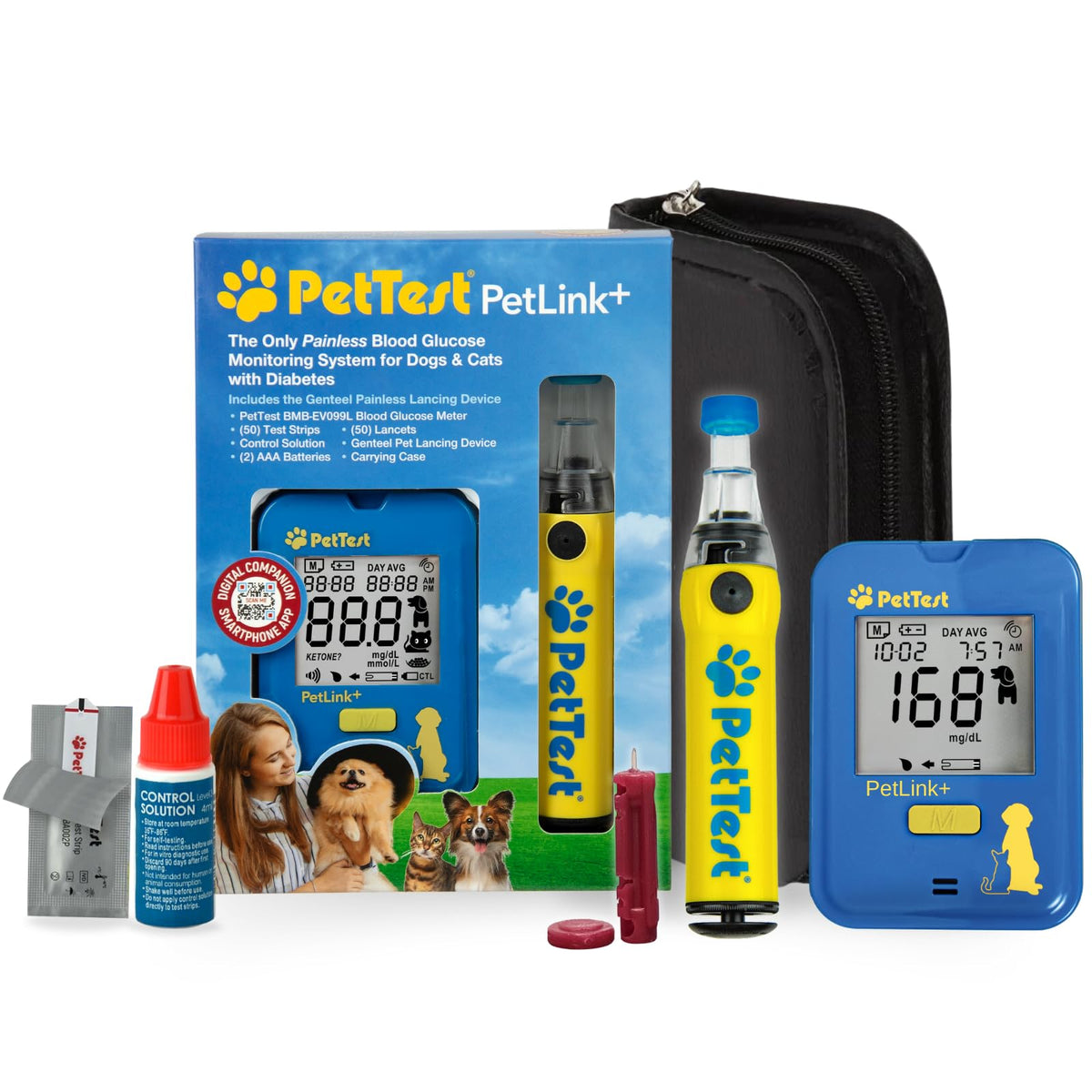 Advocate PetTest PetLink+ meter with wireless transfer for pet glucose data.