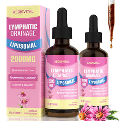 Aegisvital liposomal lymphatic drainage drops bottle for daily wellness