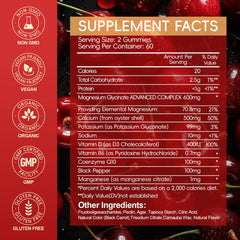 AEQNJV Magnesium Glycinate Gummies bottle with 120 gummies for daily use.