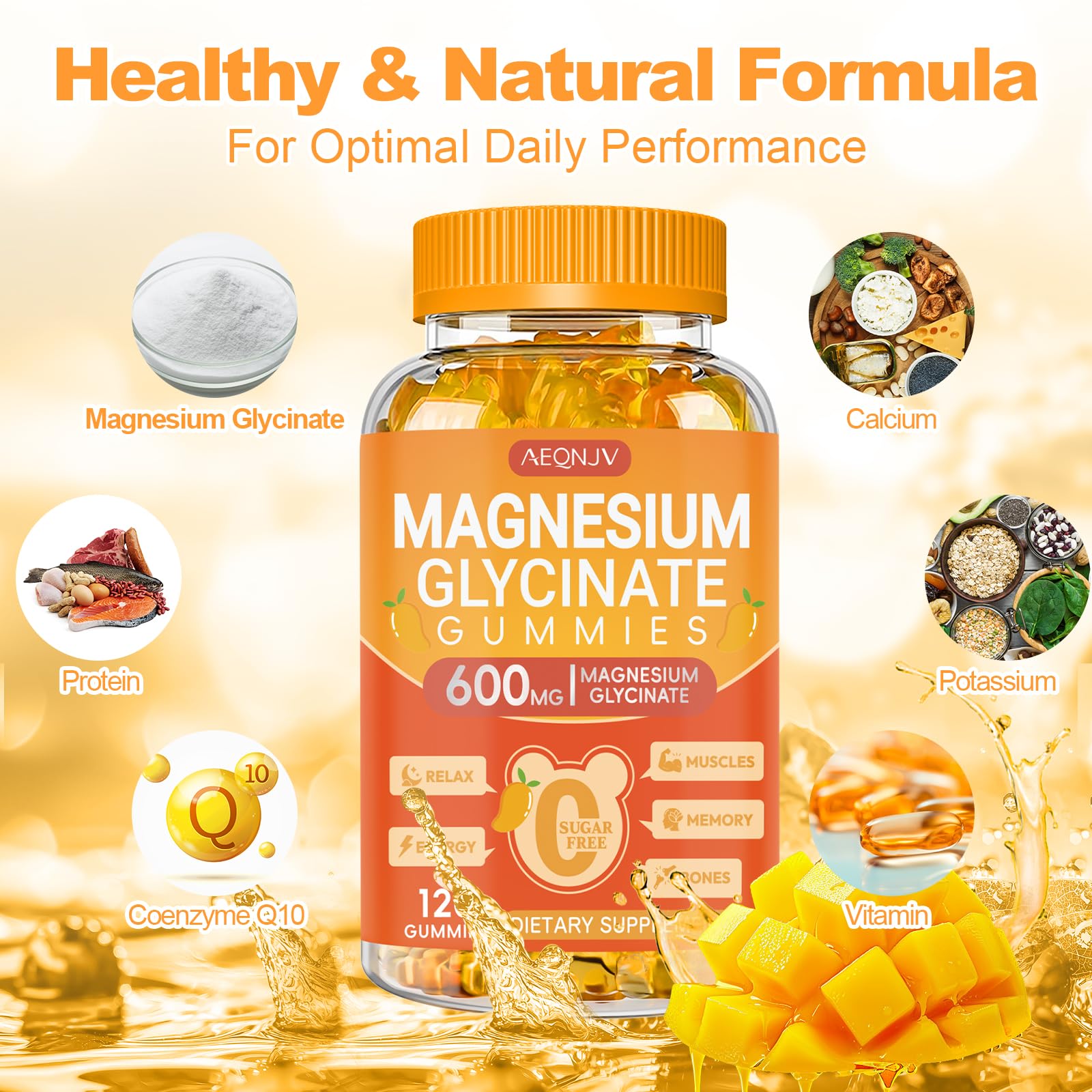 AEQNJV CoQ10 and black pepper extract ingredients suggest digestive support.