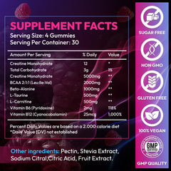 AEQNJV creatine gummies packaging front showcasing performance support.