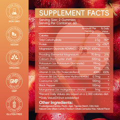 AEQNJV ingredient panel showing CoQ10, calcium, vitamin D for balanced support