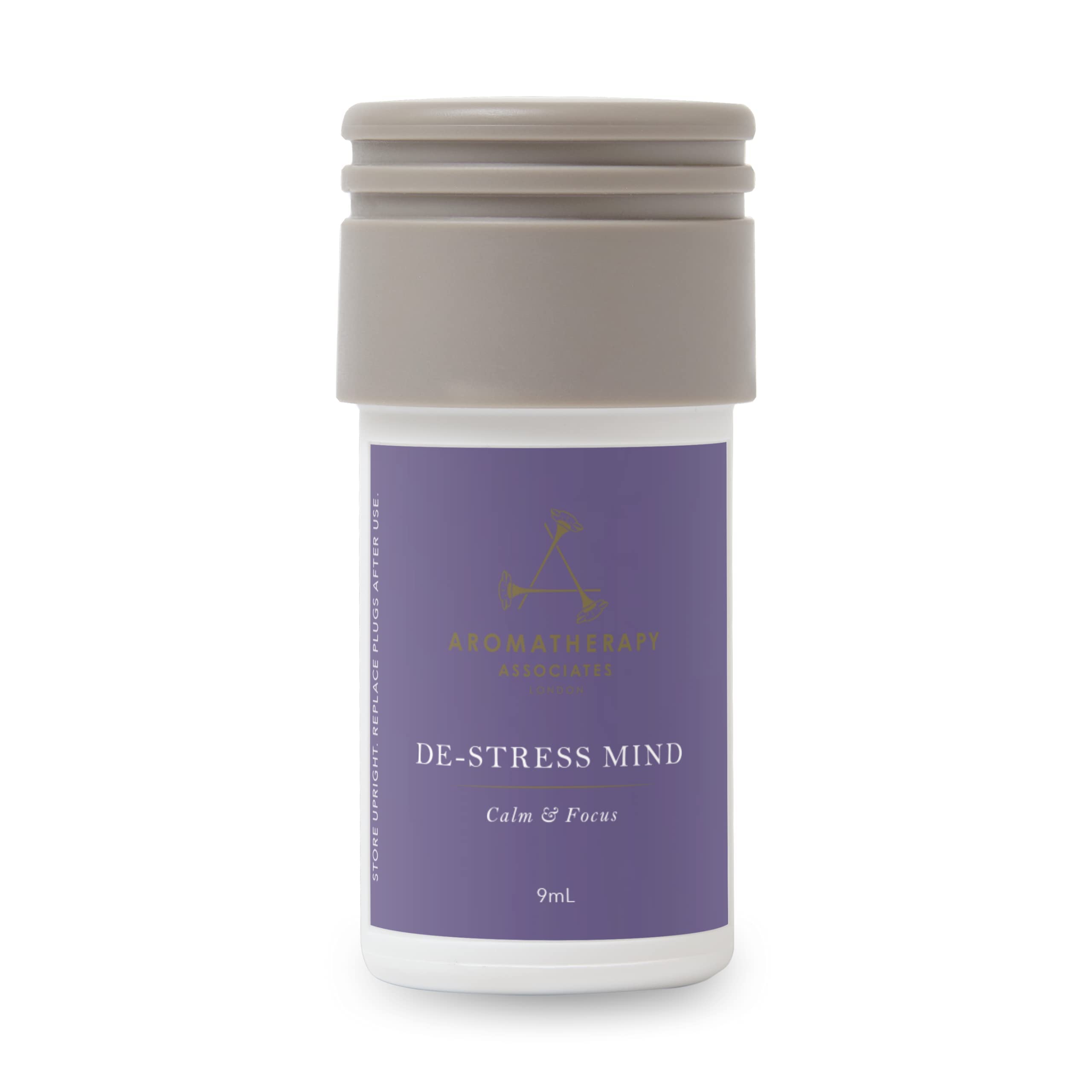 Aera Mini De-Stress Mind notes frankincense, petitgrain and wild chamomile for calming ambiance.