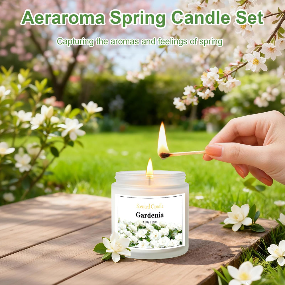 Aeraroma Fresh Cut Grass candle for bright spring energy.
