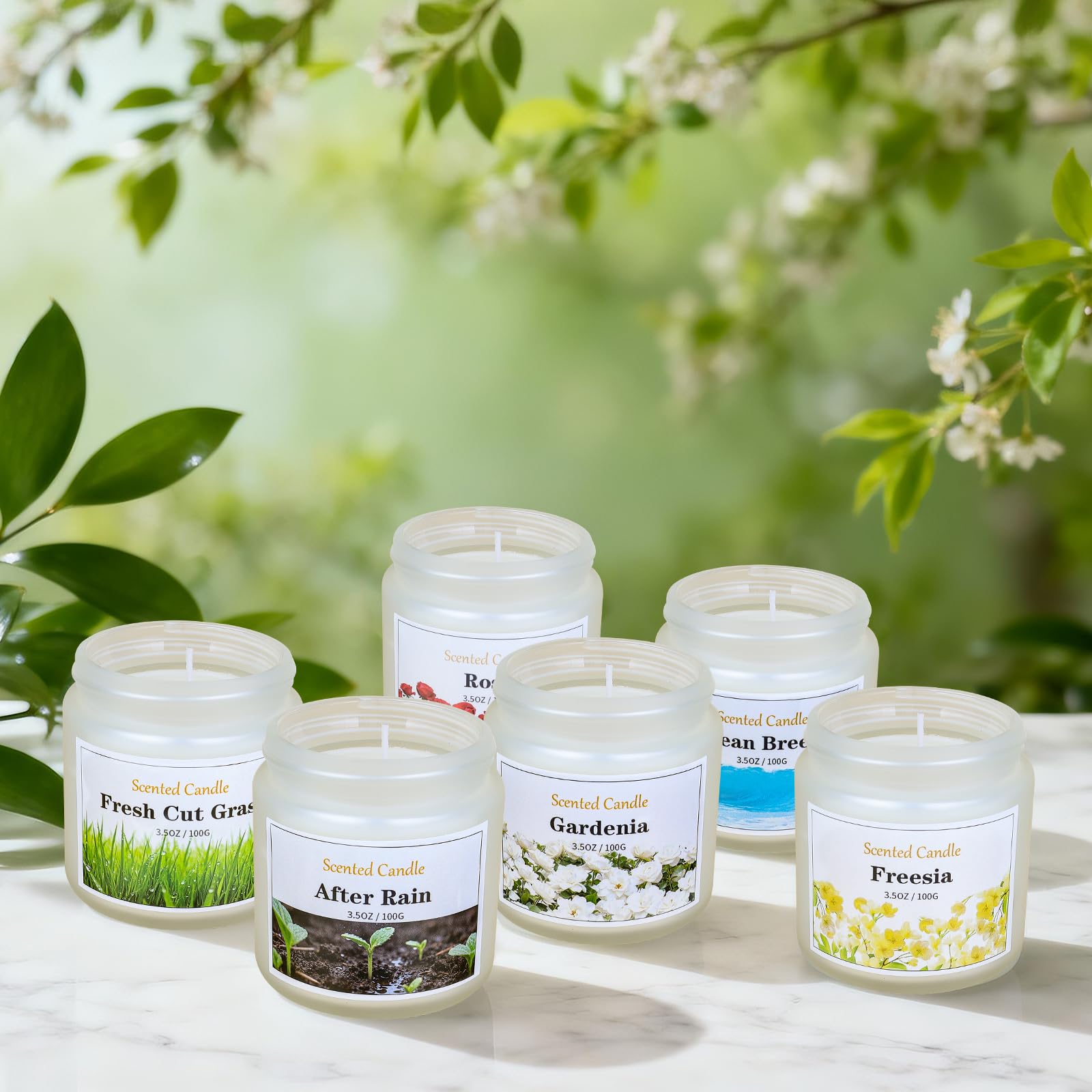 Aeraroma Rose candle for romantic fragrance and soft lighting.