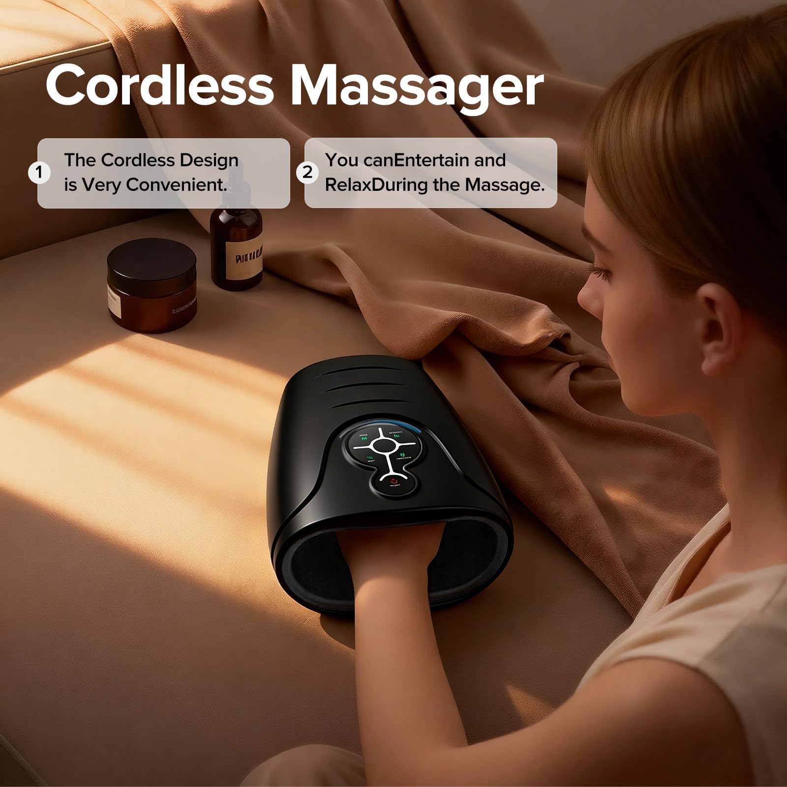 AERLANG offers 3 gear options for personalized massage intensities