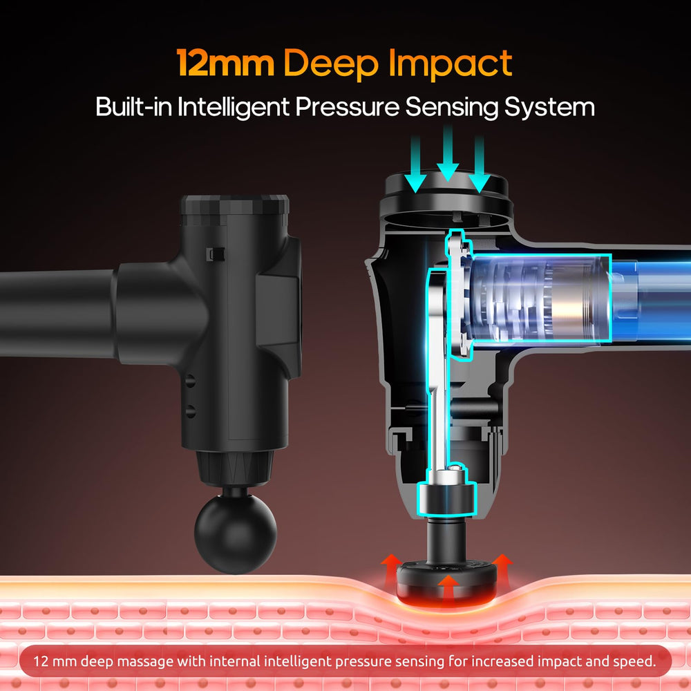 AERLANG massage gun LCD display makes adjusting speed simple and intuitive.