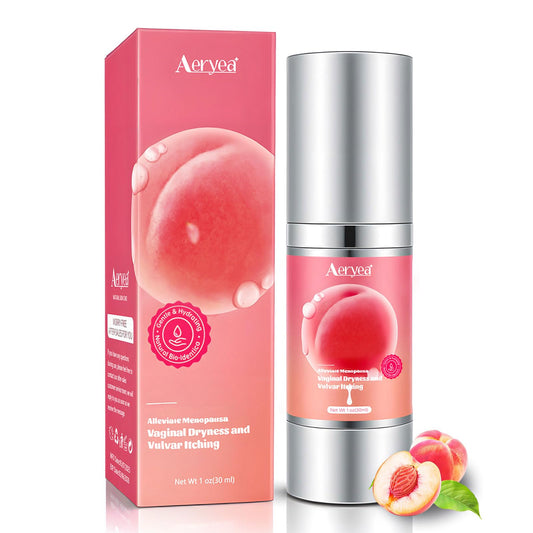 Aeryea Estriol cream bottle for menopause balance and comfort.