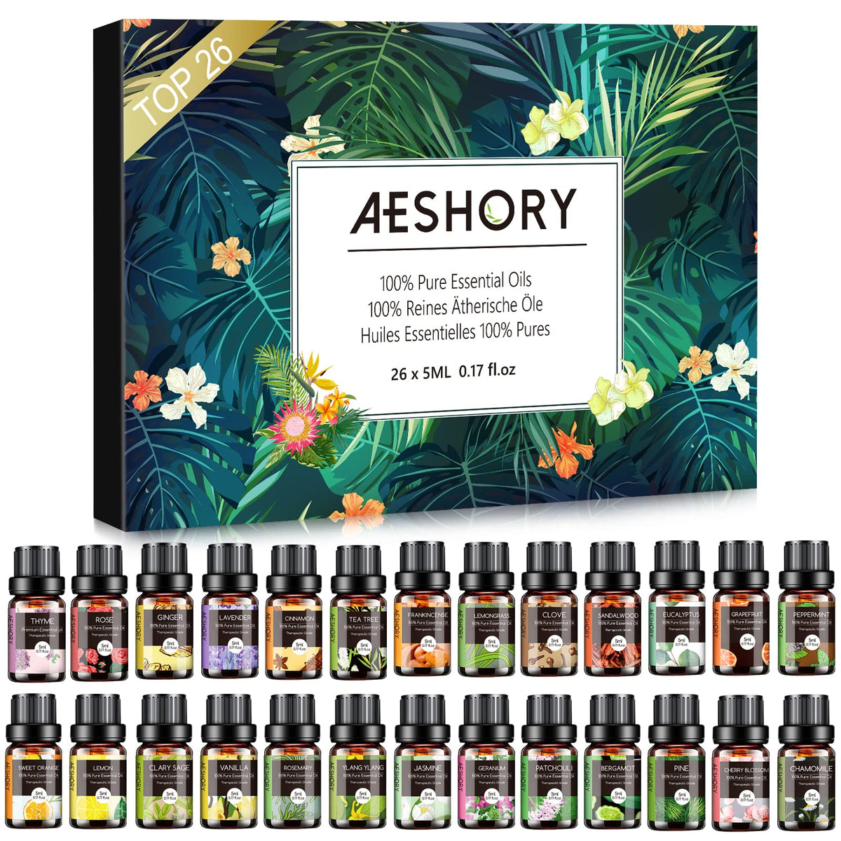 Aeshory Lavender bottle pour for calming diffuser aromatherapy.