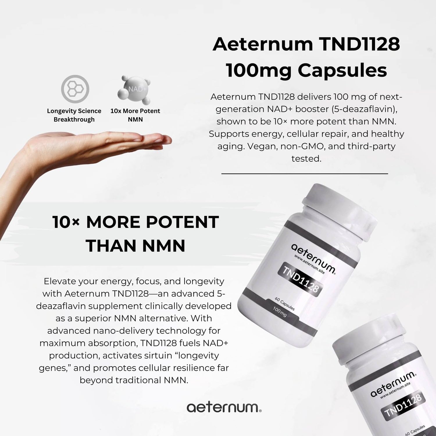 Front label clearly presents 60-count bottle and non-GMO claims