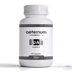 Aeternum Urolithin A bottle with pure, additive-free formula.