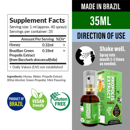 AFC Japan Brazilian Green Propolis Spray mist for easy daily application