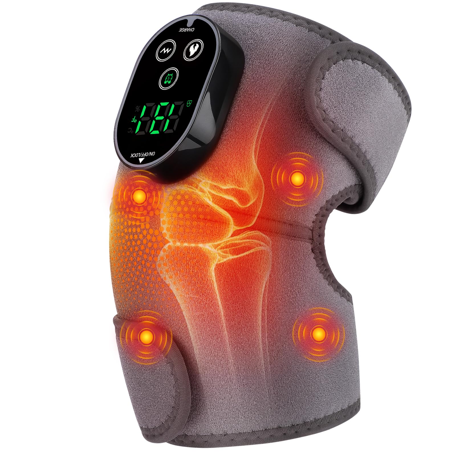 AFDEAL cordless knee heating pad with compact design for on-the-go warmth
