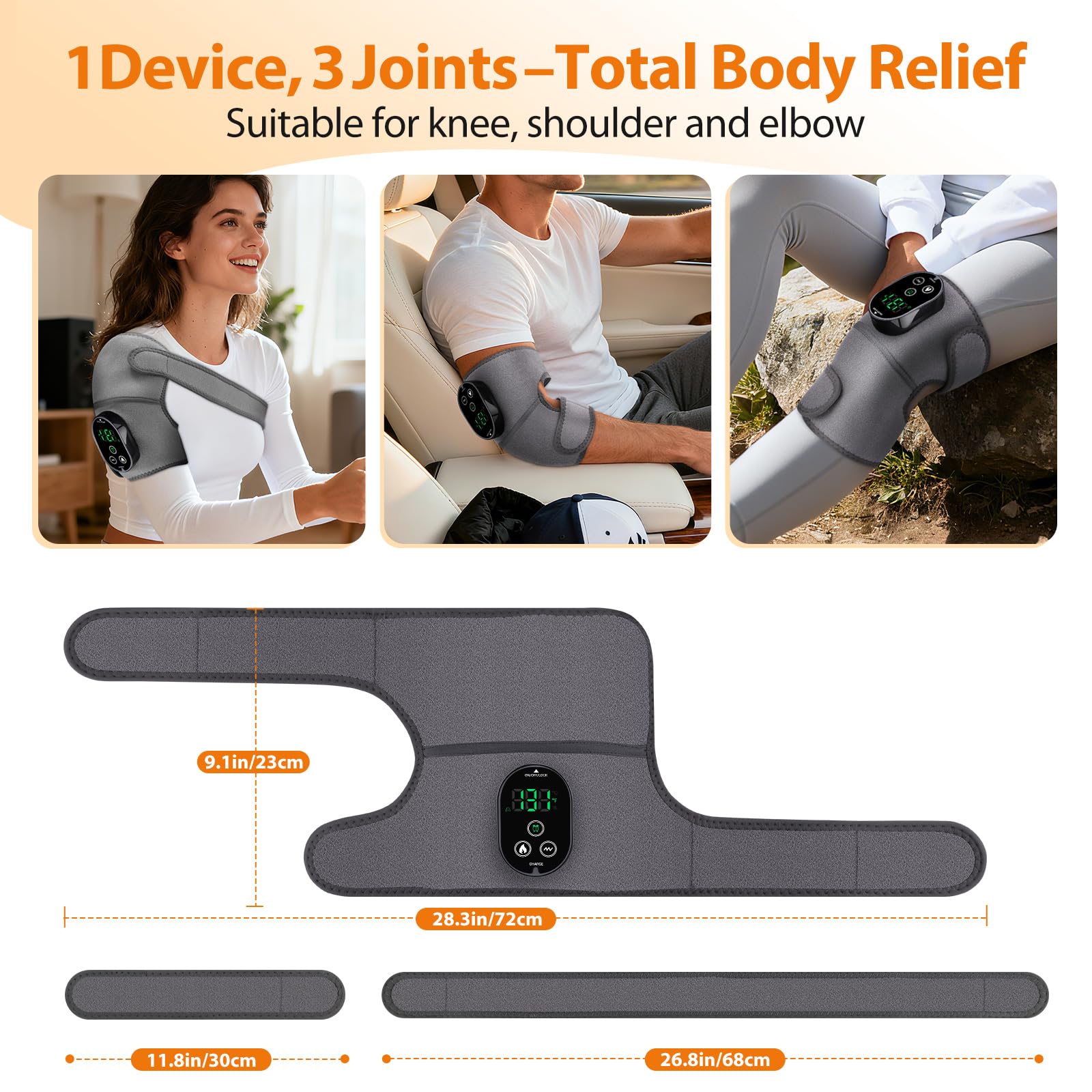 AFDEAL knee wrap ergonomic straps for a secure, flexible fit