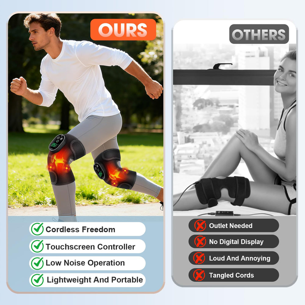 AFDEAL multi-purpose wrap supports three joints with flexible heating pads