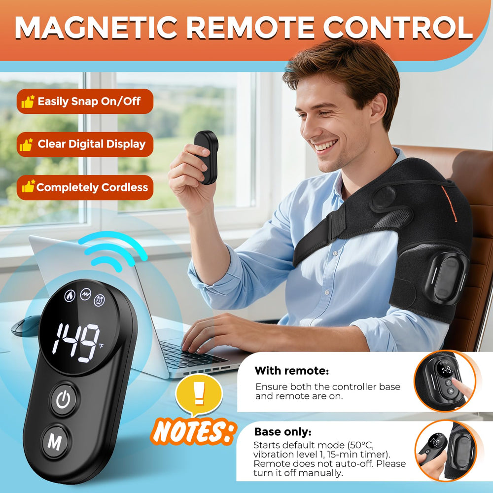 AFDEAL shoulder pad with five vibration modes for targeted massage