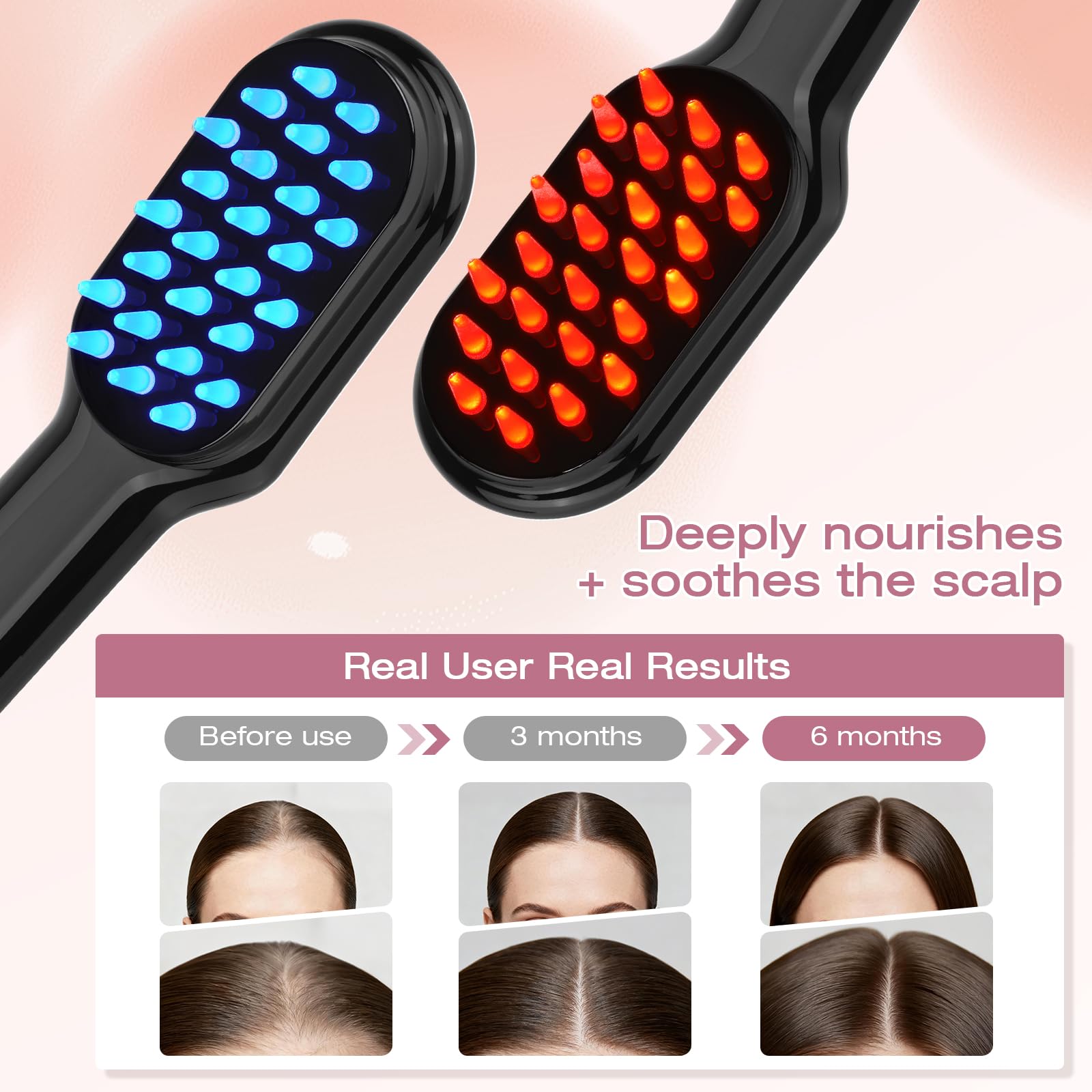 AFFLAT 3-in-1 comb features 450 mAh battery for home and travel.