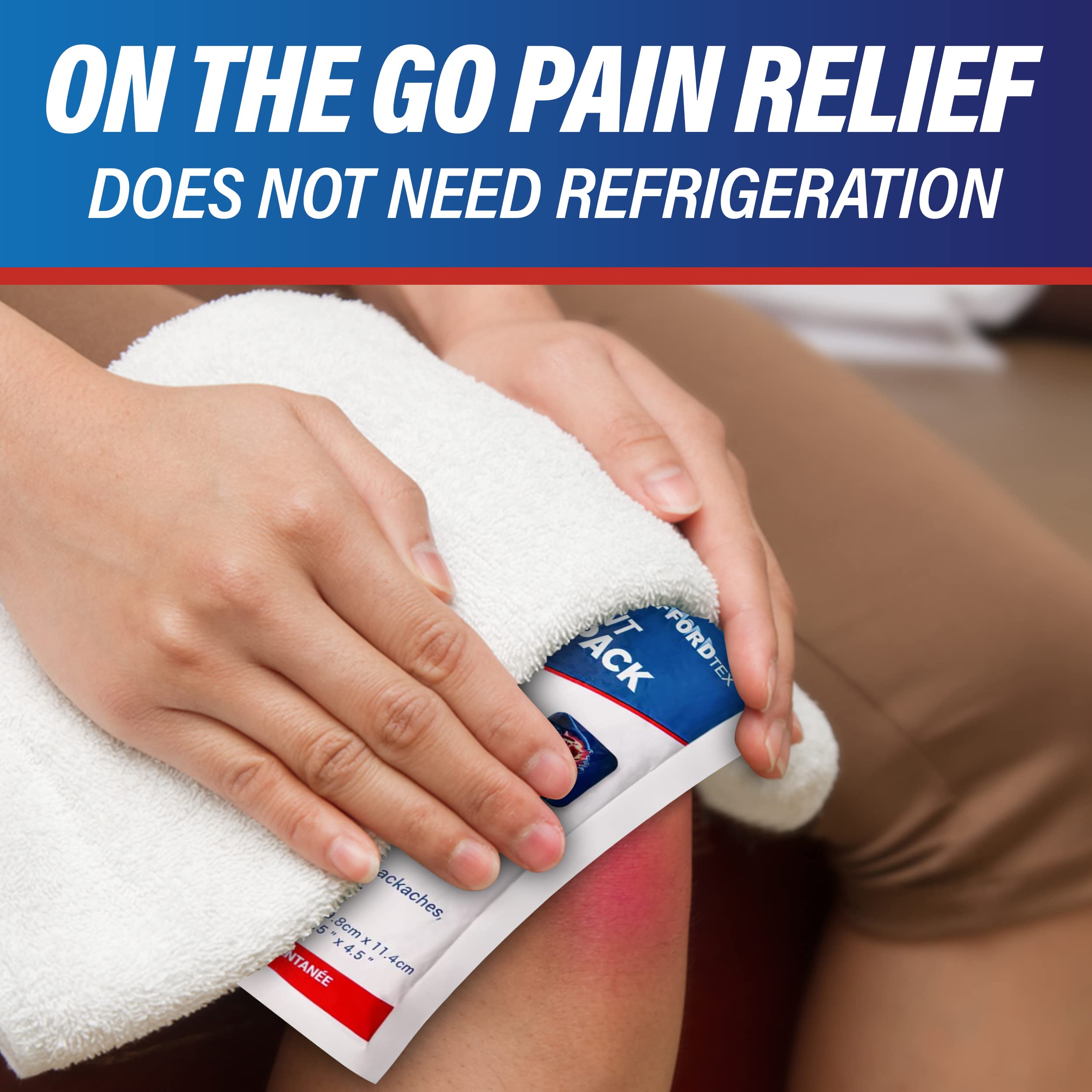 Affordtex compact disposable ice pack for quick relief on the go.