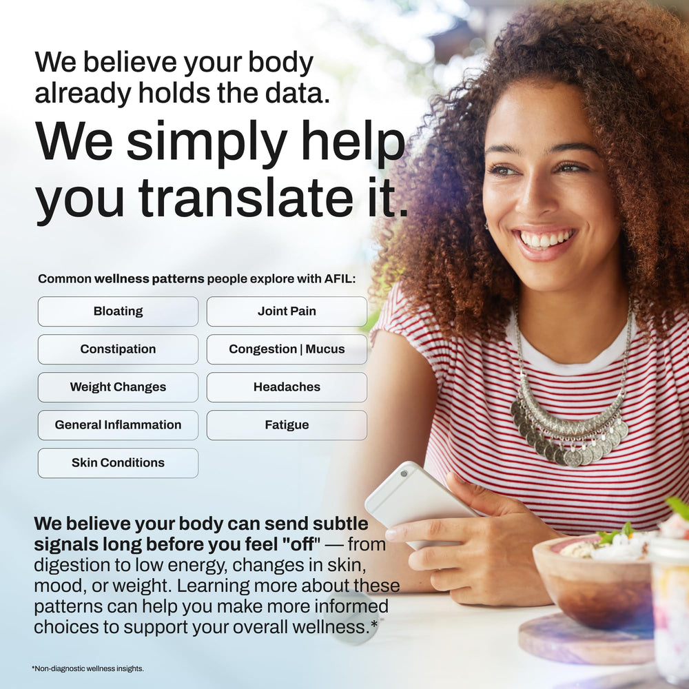 AFIL prepaid return envelope simplifies mailing your sample.