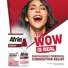 Afrin box highlights age guidelines and supervision for use