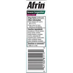 Afrin severe congestion nasal spray compact design fits in a purse