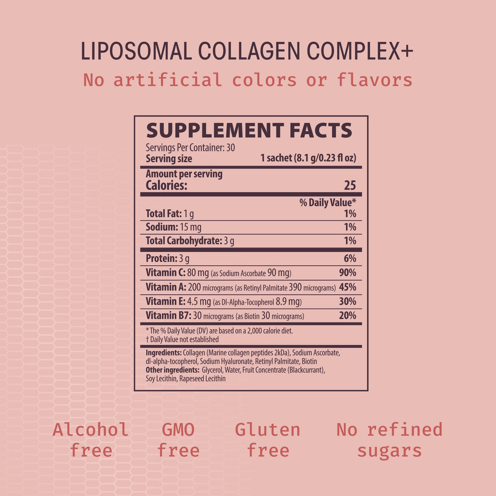 AFT Age Repair liquid collagen shown inside a sachet ready to mix.