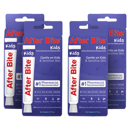After Bite Kids 4-pack front view, compact travel kit for kid-safe itch relief.