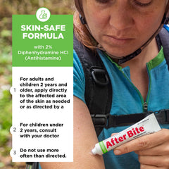 After Bite Outdoor Formula on mosquito and bee bites during outdoor activity