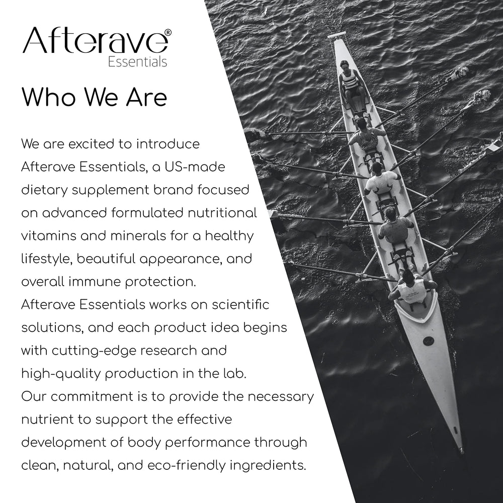Afterave Essentials HairBeyond nutrition facts panel displaying serving size and nutrients