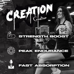 AfterDark Creation Creatine Matrix 21 servings label highlighting long-lasting supply.