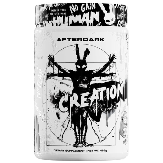 AfterDark Creation Creatine Matrix powder tub with full-spectrum blend for power and endurance.
