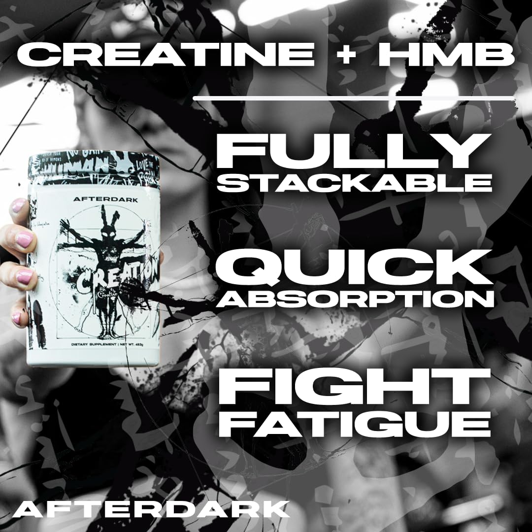 AfterDark Creation Creatine Matrix workout scene illustrating real-world training support.