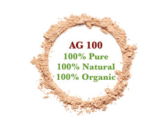 AG 100 bottle with label communicates purity and trusted sourcing.
