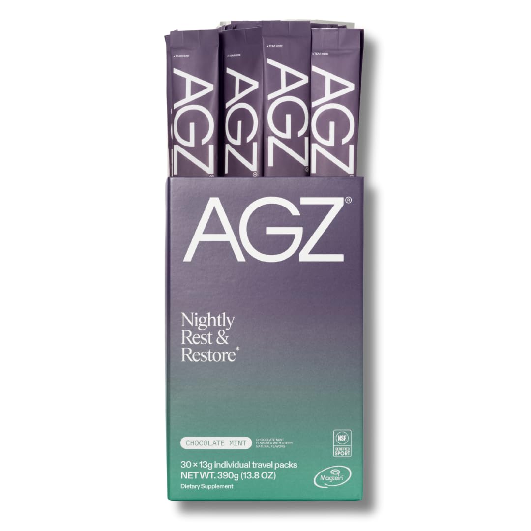 AG1 AGZ Sleep Drink bottle on table for a calm bedtime routine