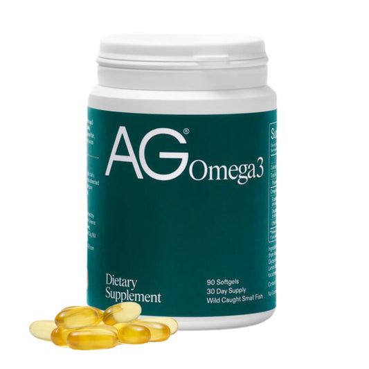 AG1 Omega3 softgels front view for daily heart and brain support