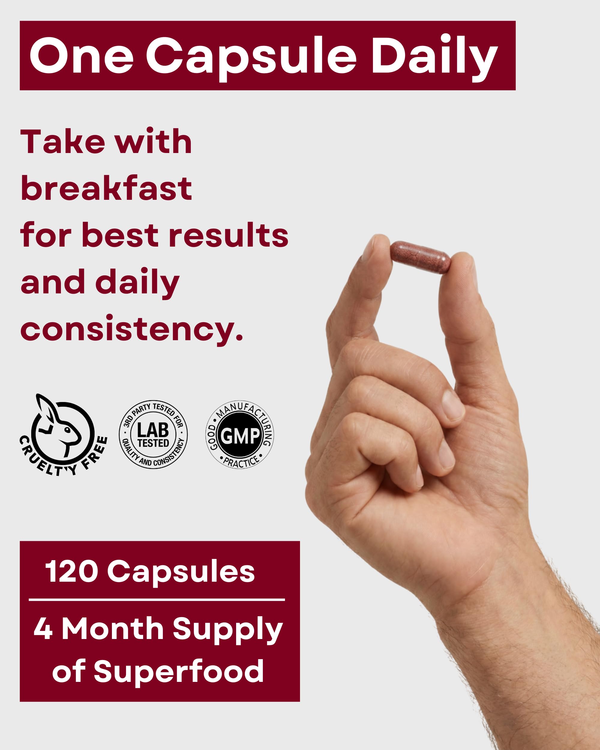 Agami Beet Root Capsules capsules closeup highlighting beet root content and quality