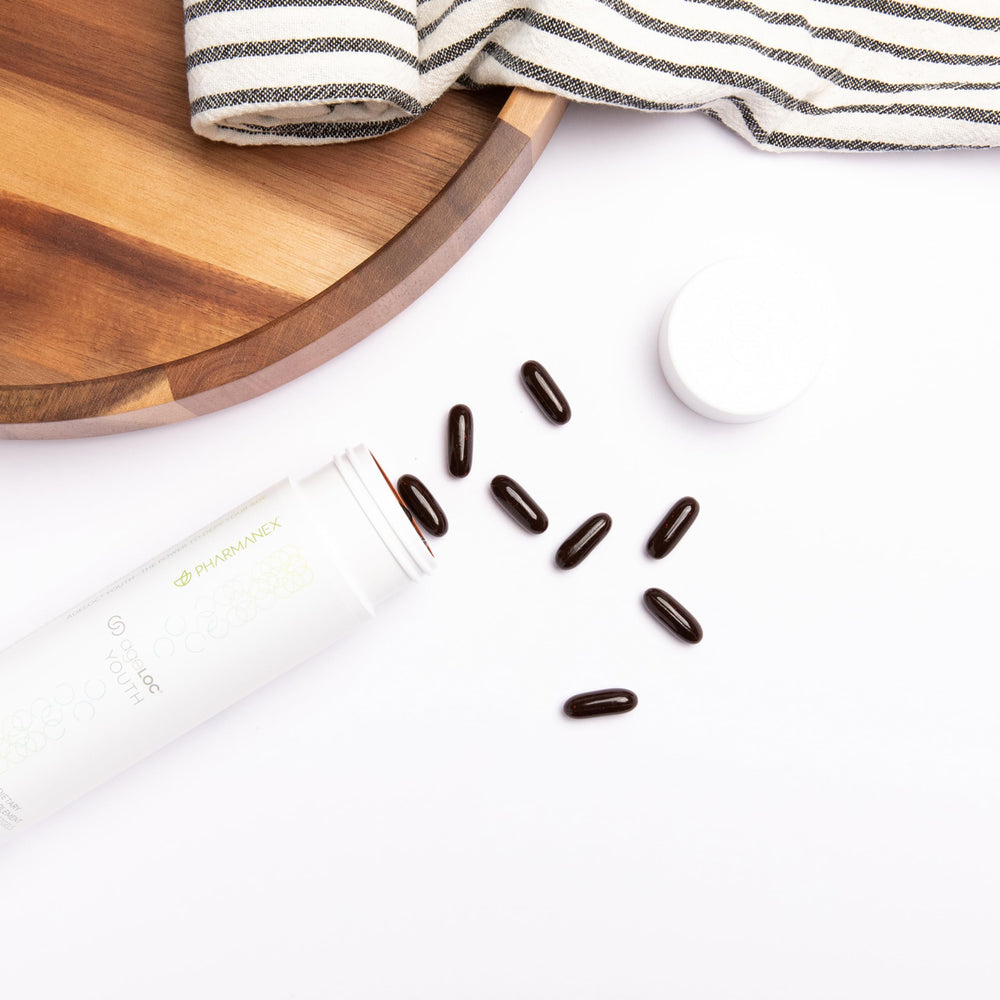 ageLOC Youth bottle close-up for convenient daily intake