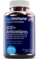 AgeImmune SOD Antioxidants box and capsules for daily regimen