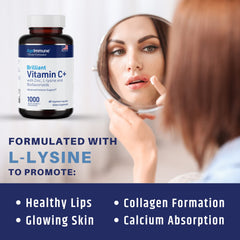 AgeImmune Vitamin C 1000mg complex ingredients panel highlights bioflavonoids