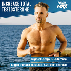 Ageless Male Max capsules close-up highlighting easy daily use.